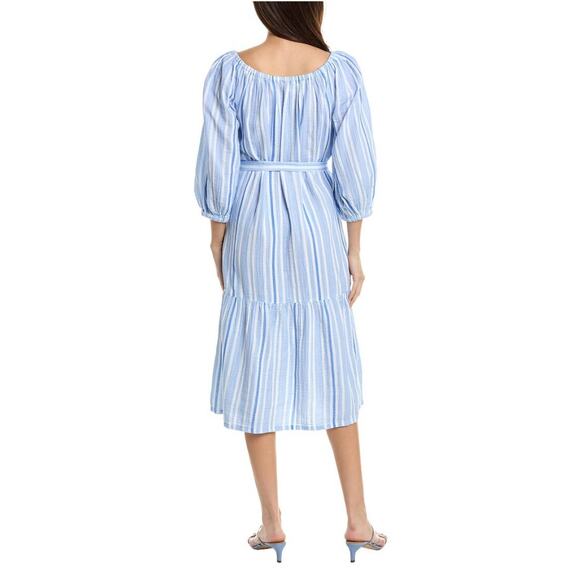NWT TOMMY BAHAMA Villa Solstice Stripe Off The Shoulder Midi Dress Size Small - Picture 5 of 5